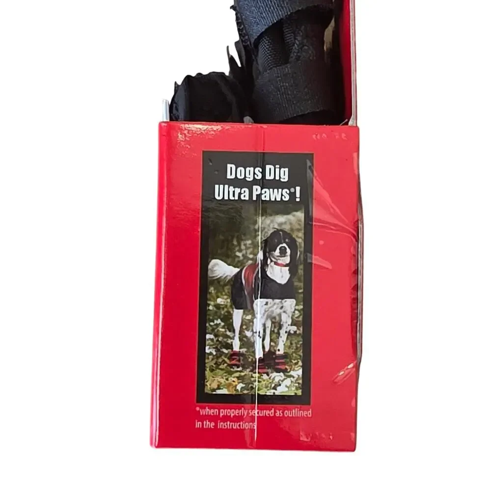 NWT Ultra Paws-Petite-Durable Dog Boots Protective  Black Non-Slip All Weather